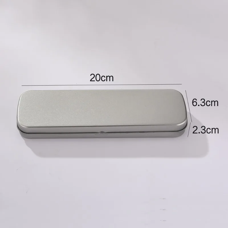 Estuche metálico rectangular resistente para bolígrafos y plumas - imagen 5