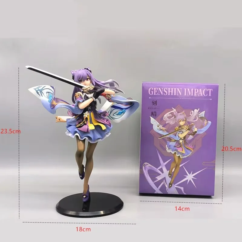 Figura coleccionable de Keqing de Genshin Impact con espada - imagen 2