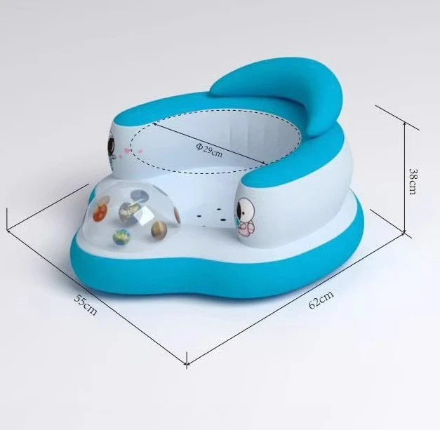 Silla de baño inflable portátil multifuncional para bebé