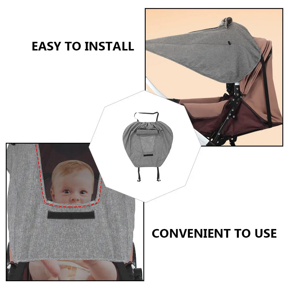 Funda para cochecito de bebé con protección solar y lluvia - imagen 3