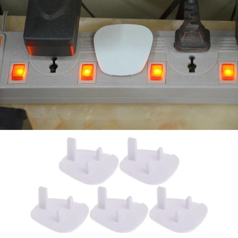 QX2D Protector de enchufes blanco UK anti electricidad para bebés - imagen 3