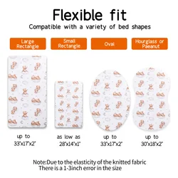 Sábana bajera cuna HappyFlute elástica transpirable, piel suave bebé