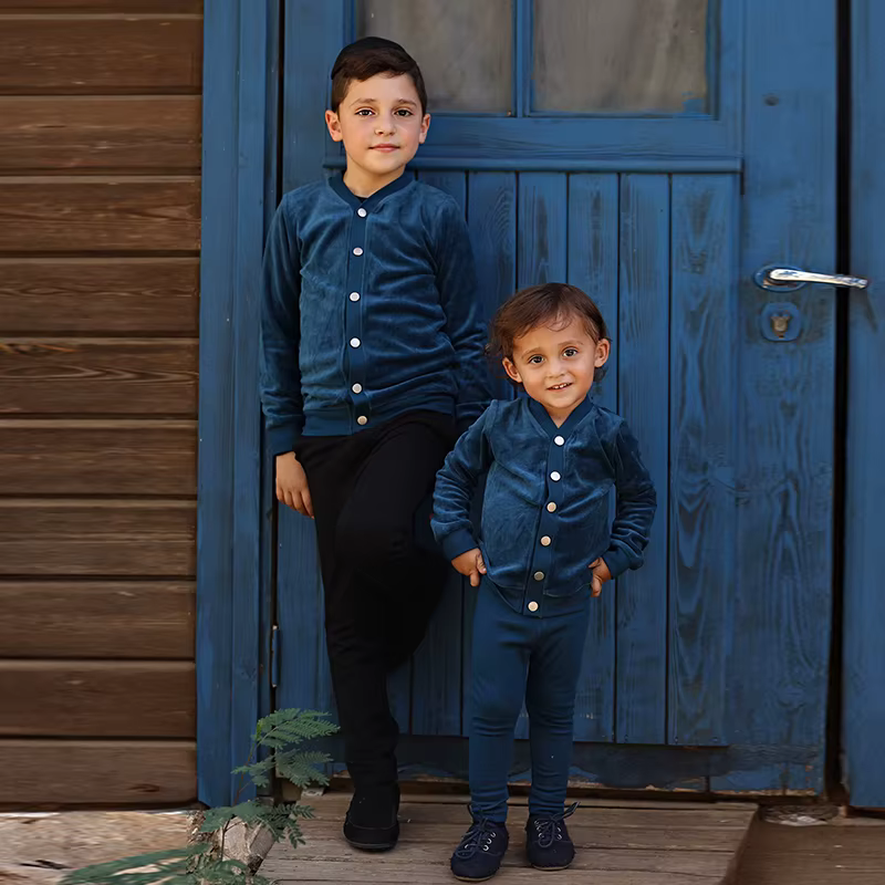 Conjunto de bebé Regal Slate top y leggings lounge navy - imagen 3