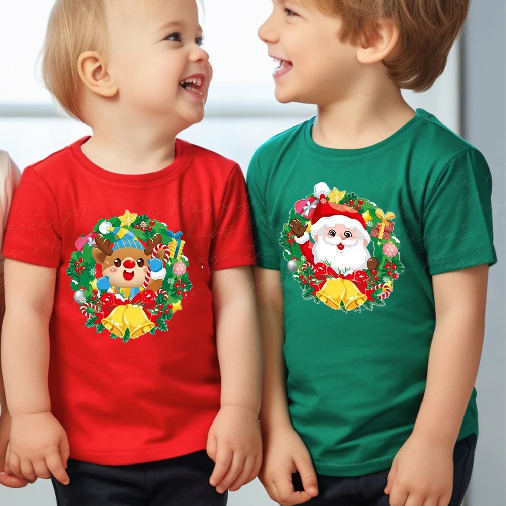 Camiseta Feliz Navidad para niño - Manga corta cuello redondo - imagen 4