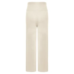 Pantalones de maternidad de pierna ancha con cintura ajustable