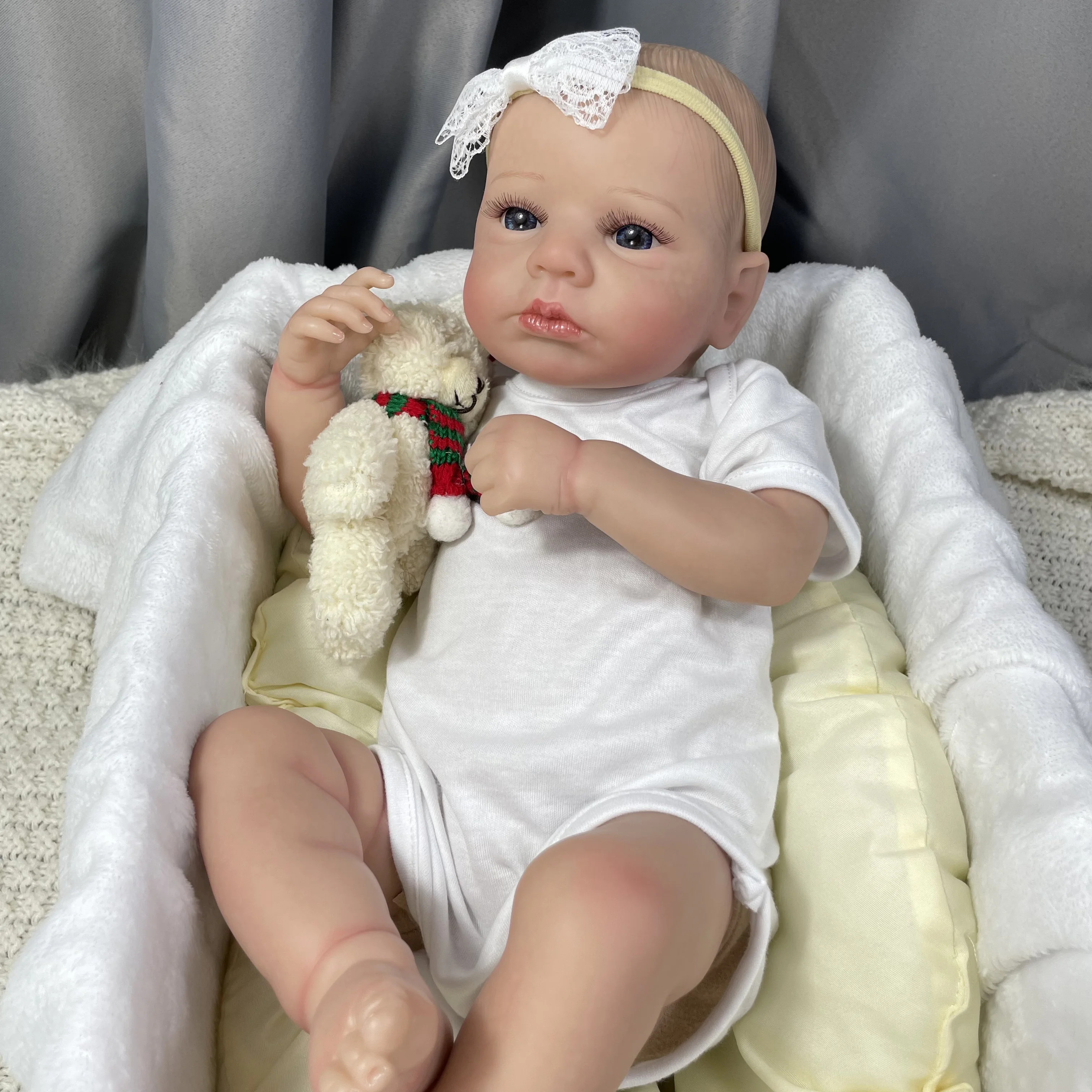 Muñeca Reborn LouLou 50cm – Piel 3D realista para colección - imagen 5