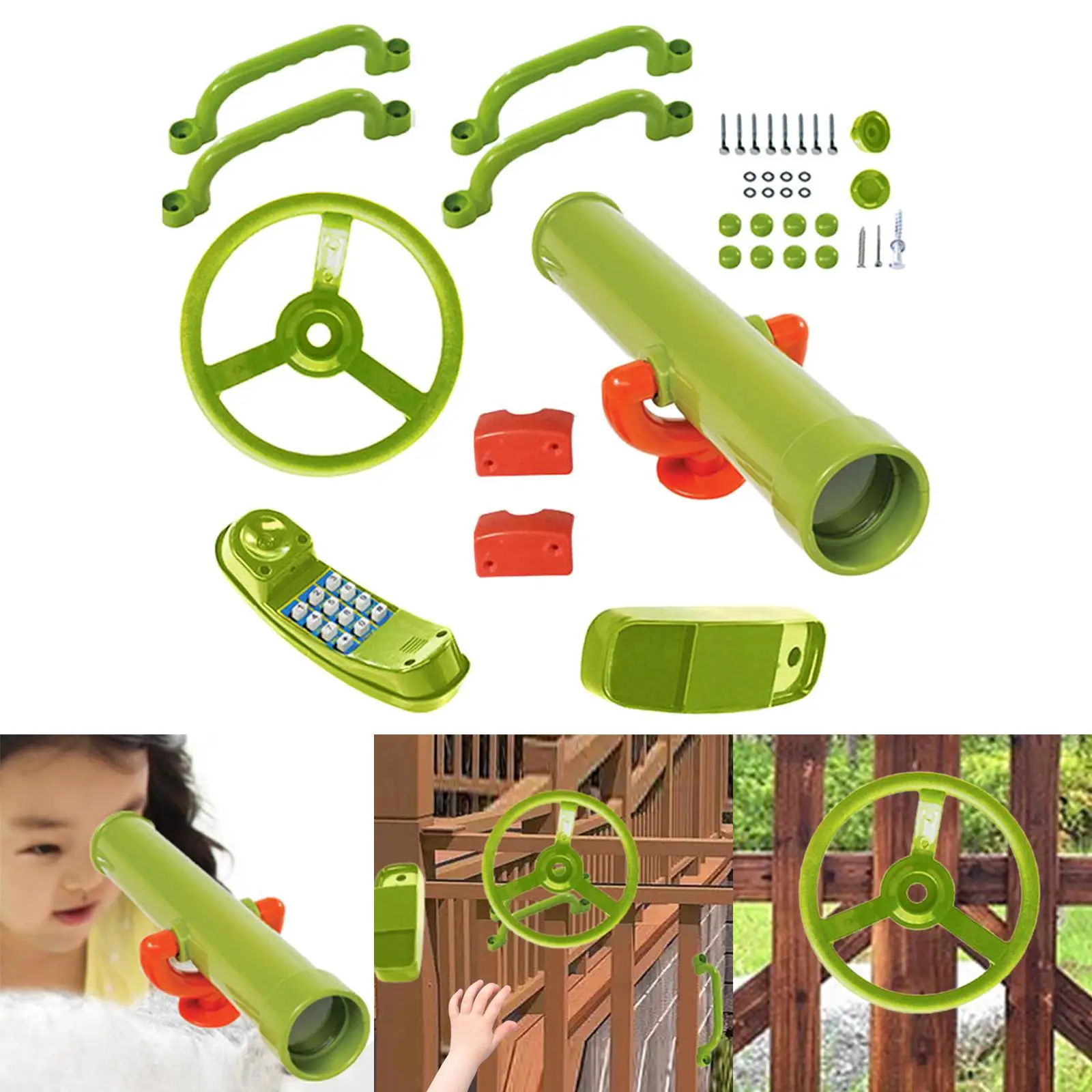 Set de juegos al aire libre con telescopio pirata