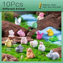 Flamingo figura de manualidades miniatura para jardín con animales