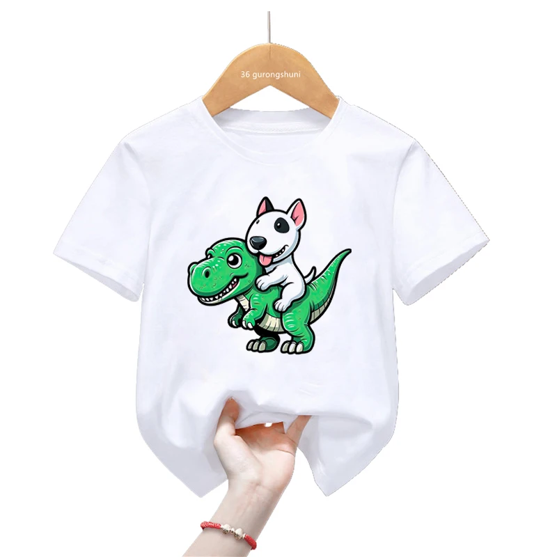 Camiseta con pug love y t-rex