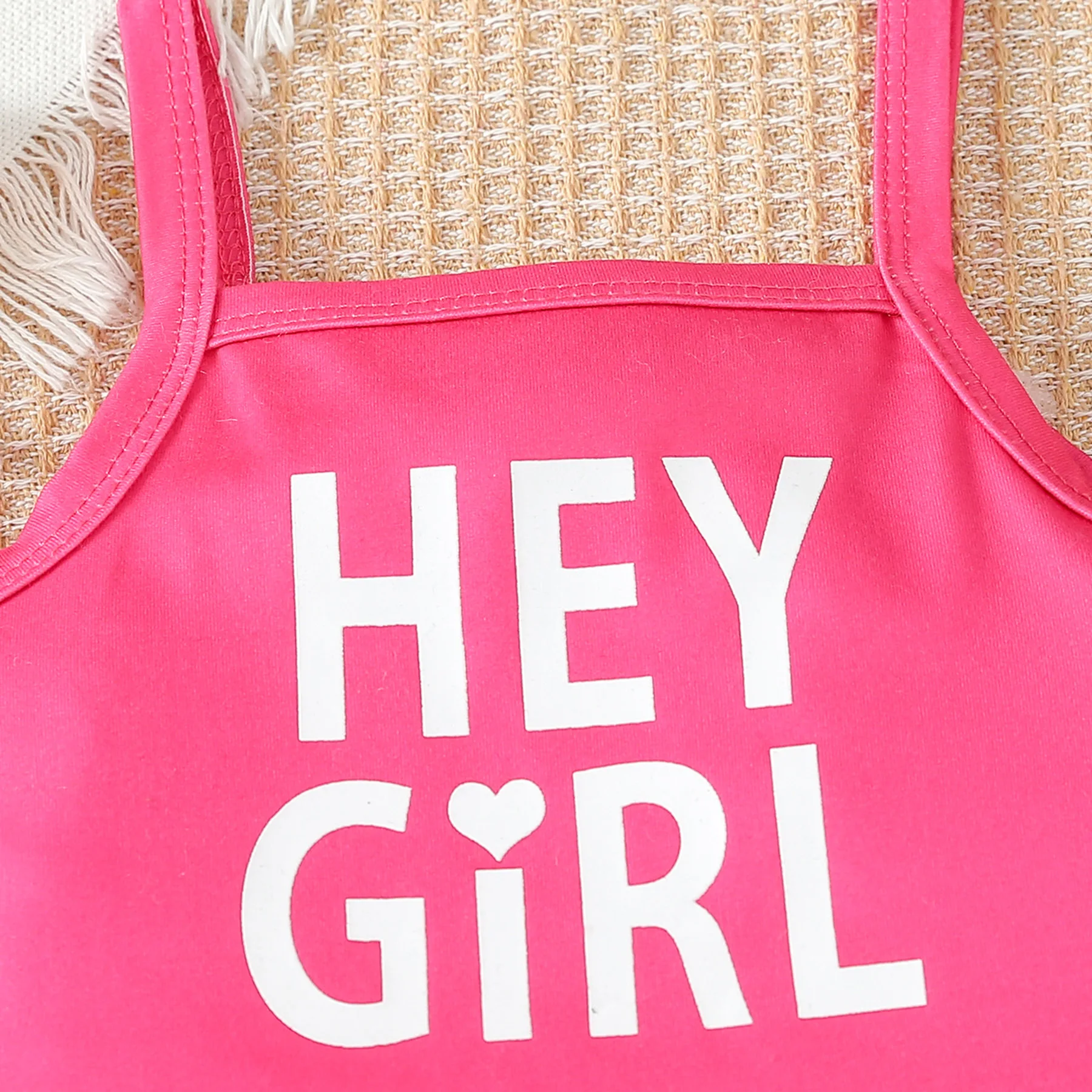 Conjunto de verano para niña: top sin mangas de algodón y vaqueros - imagen 3