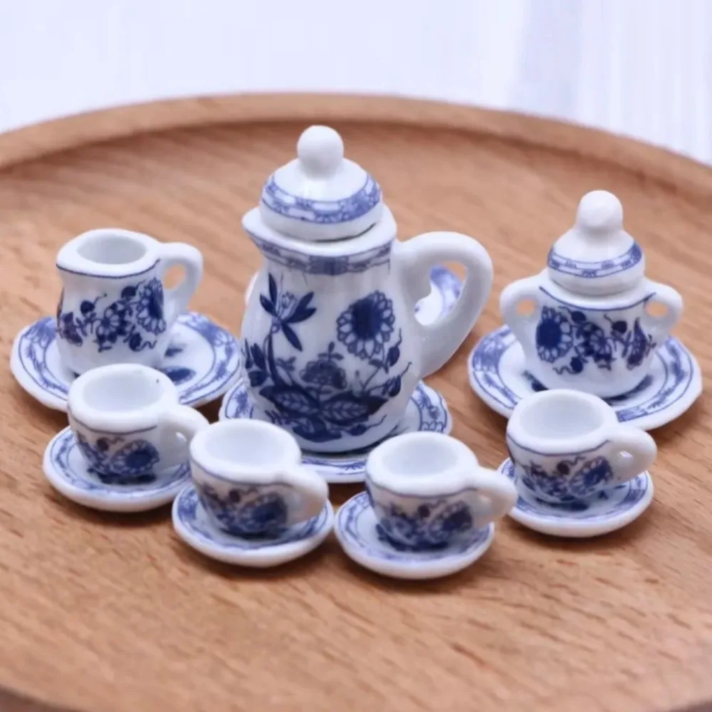 Juego de té cerámico en miniatura para niños, casa de muñecas infantil - imagen 3