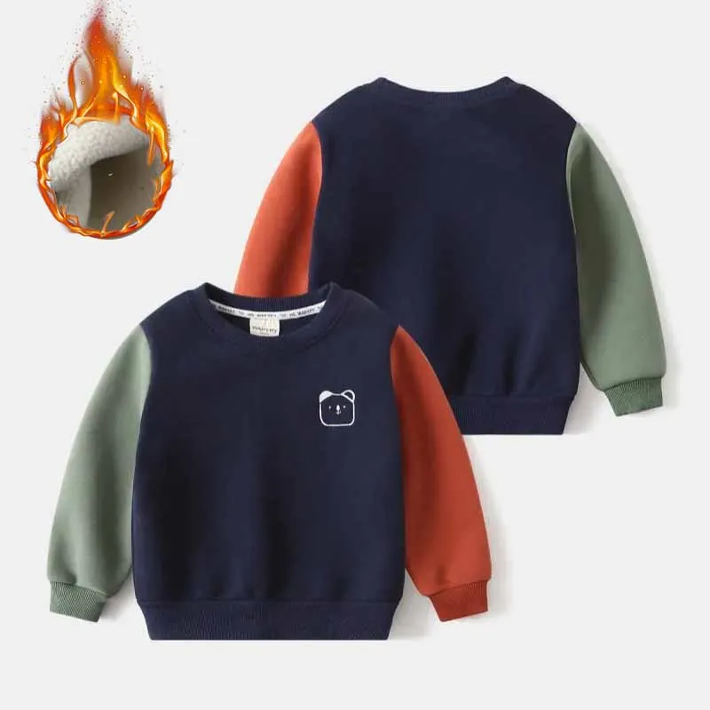 Sudadera acolchada térmica de invierno para niños, manga larga - imagen 4
