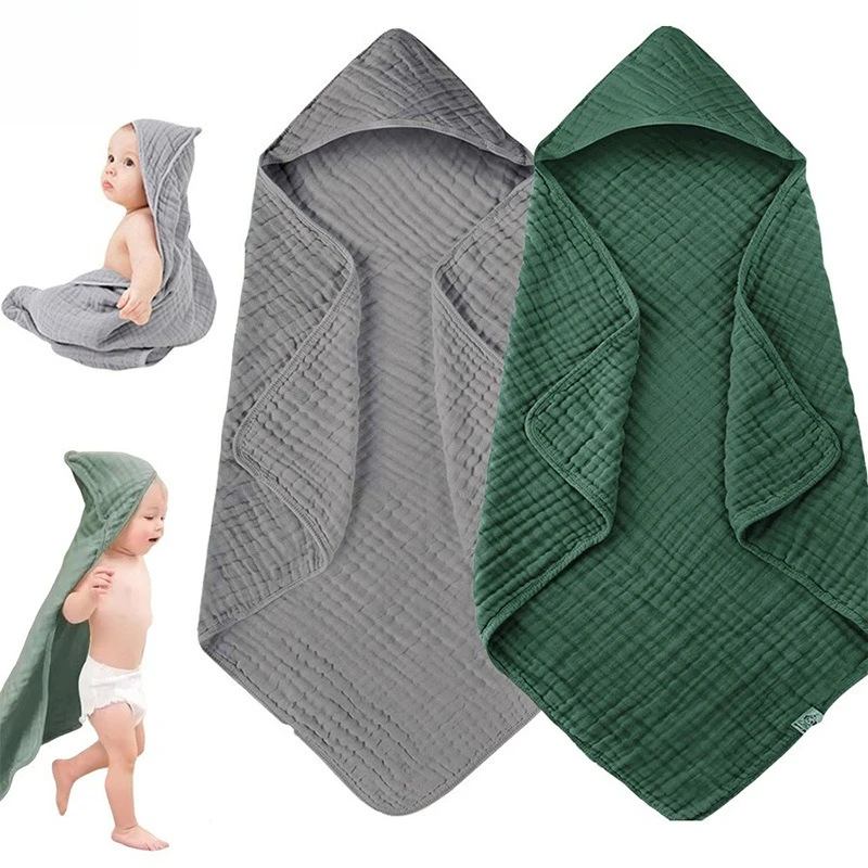 Toalla con capucha para bebé de algodón absorbente y suave - imagen 4