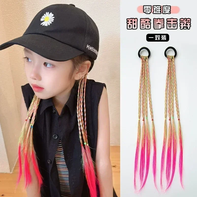 Accesorios pelo niña: lazos princesa y sombreros trenzados coloridos - imagen 3