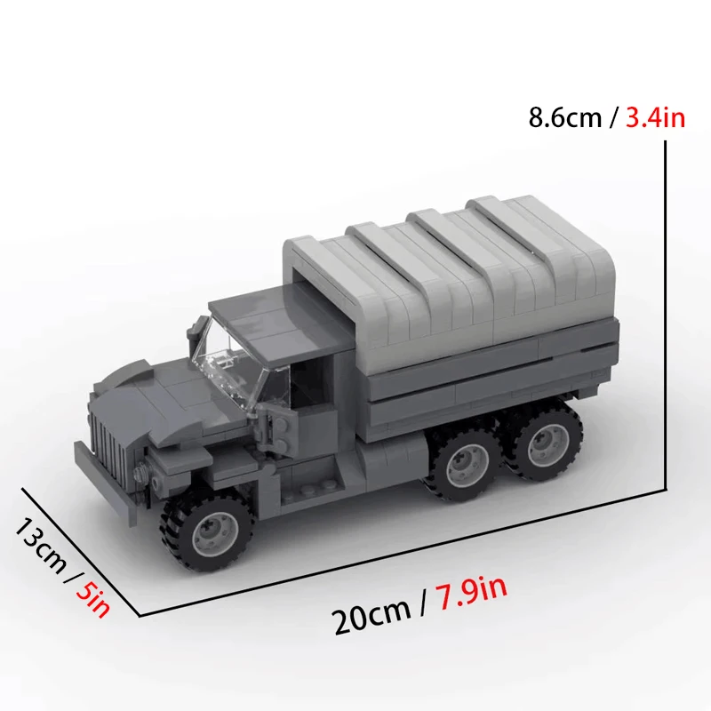 Bloques de construcción MOC Camión Militar URAL-375 para niños - imagen 2