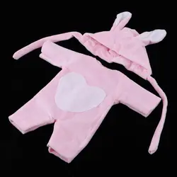 Ropa para muñecas Mellchan: mono de felpa con sombrero conejo
