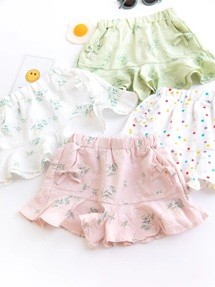 Pantalones cortos niña con lazo