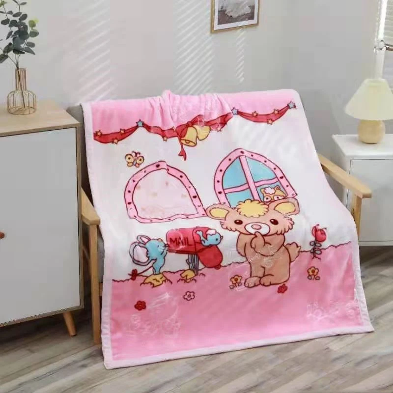 Manta de franela suave para bebé – Transpirable y doble capa para siesta