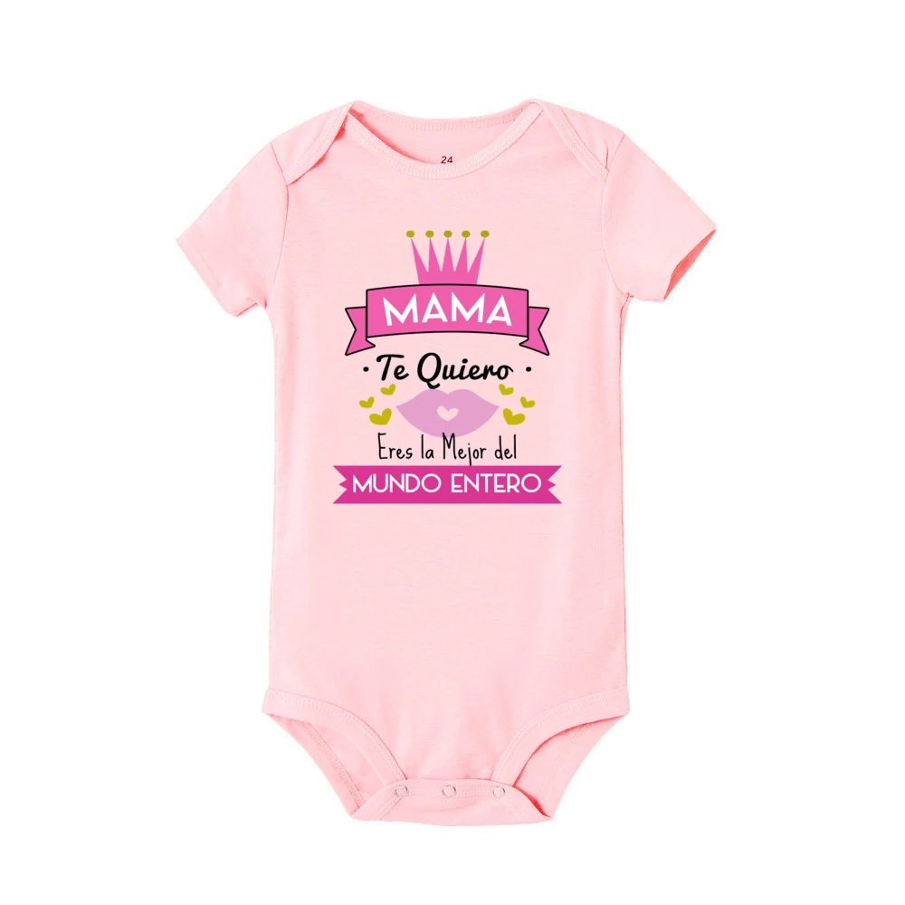Body manga corta para bebé recién nacido – Estampado Día de la Madre - imagen 3