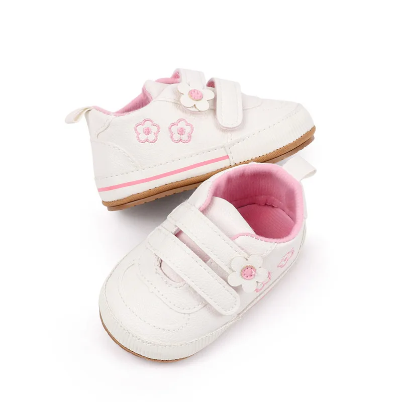 Zapatillas cuero PU para bebé de entretiempo con suela goma - imagen 2