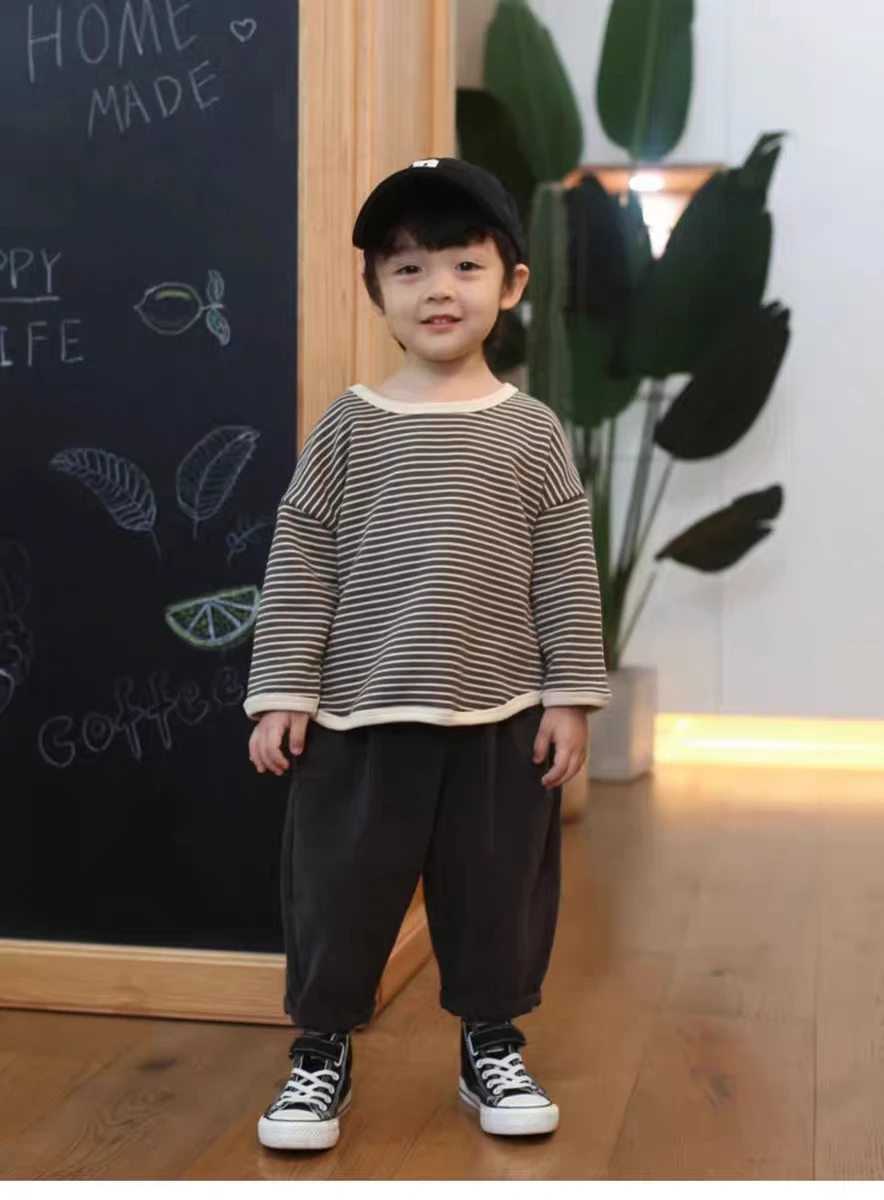 Sudadera holgada de diseño moderno para niños, cuello redondo - imagen 5