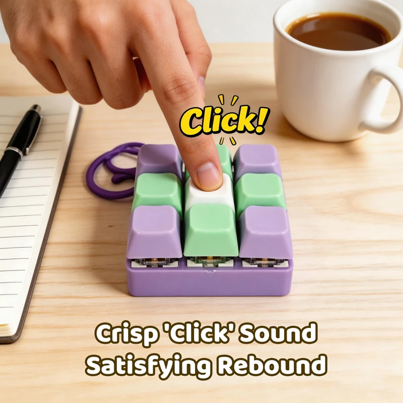 Llavero antiestrés Tetris con teclado y cubo esférico para niños - imagen 3