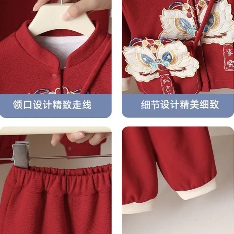 Conjunto bebé de manga larga otoño-invierno con pantalón y bolsa - imagen 2