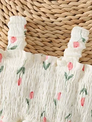MILANCEL mono de verano para bebé con tulipán y sombrero