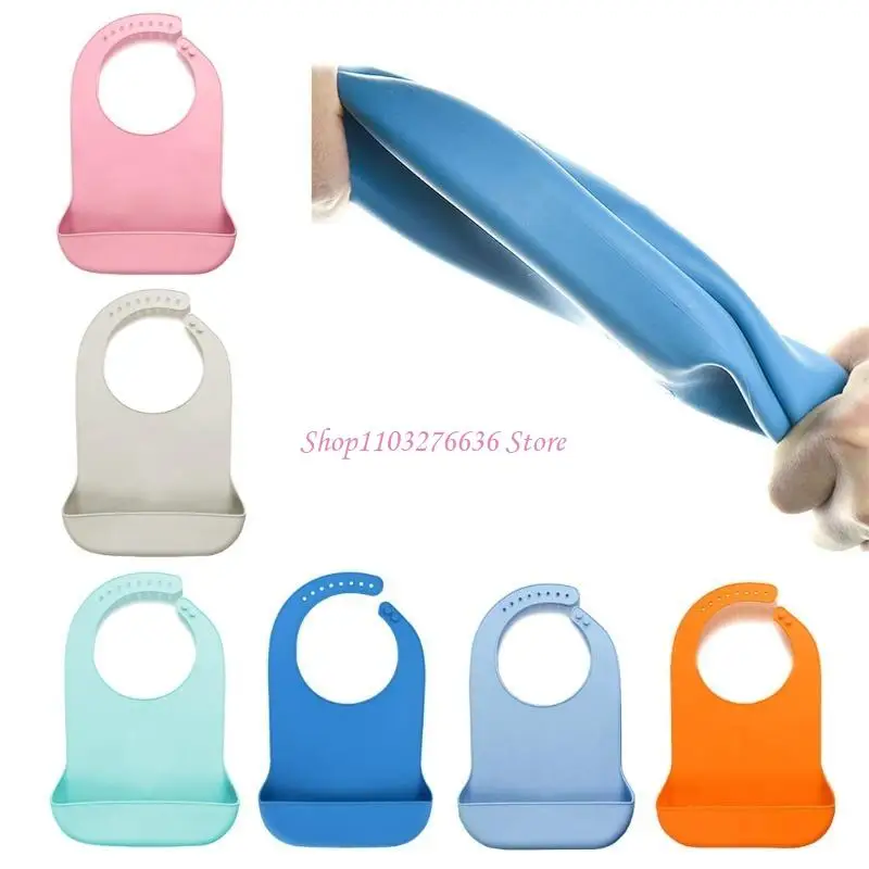 R6FD Babero impermeable desmontable para comidas con bolsillo - imagen 4