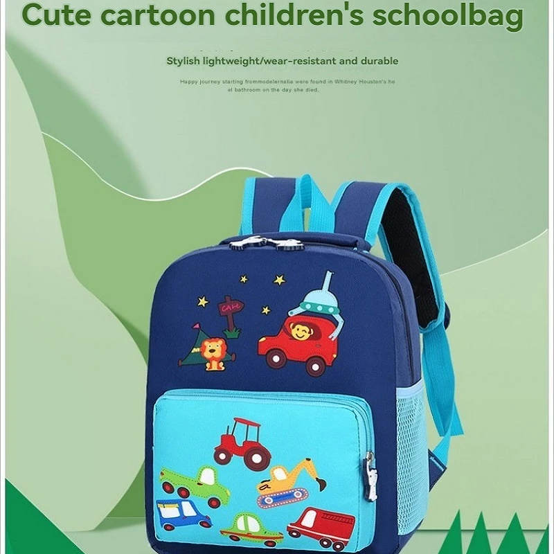 Mochila escolar ligera para niños y niñas con dibujos de animales - imagen 5