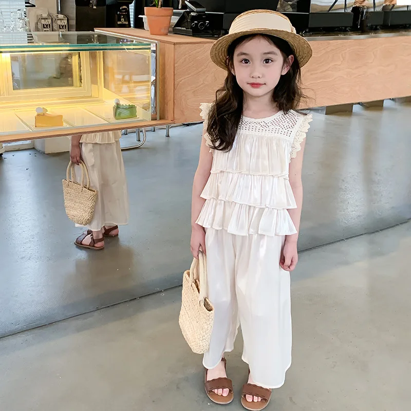 Conjunto verano niña sin mangas - Top y pants 2 piezas
