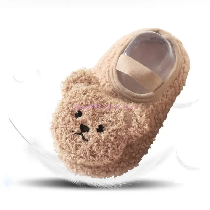 Zapatillas antideslizantes cálidas de invierno para bebé con suela felpa