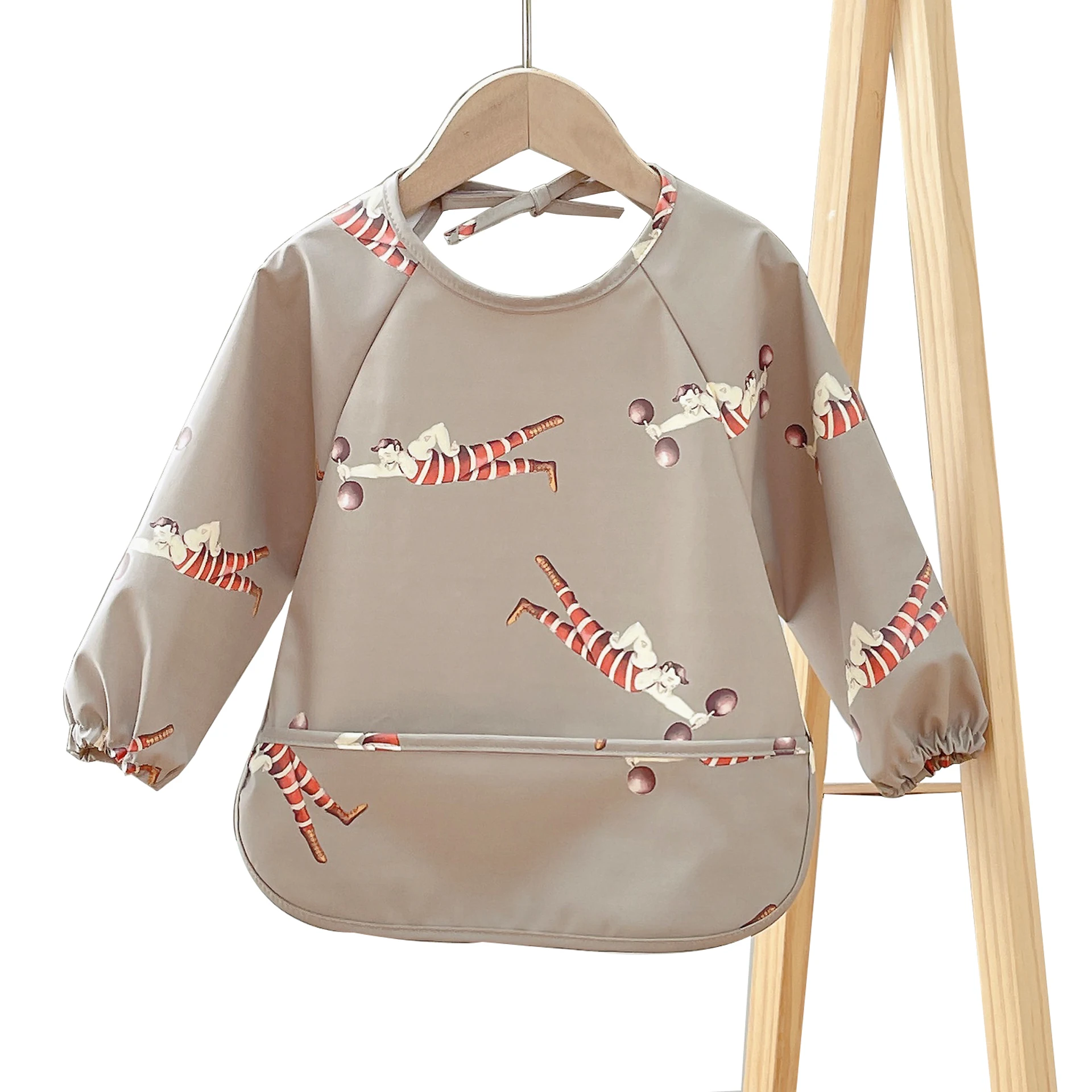 Babero alimentación impermeable para bebé manga larga estampado infantil - imagen 2