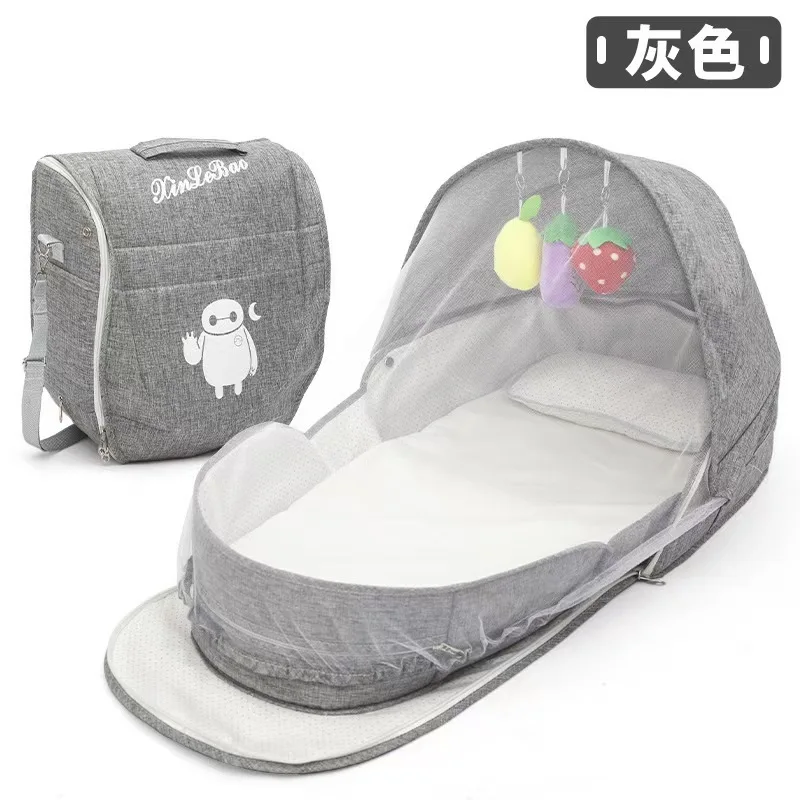 Mochila cuna plegable portátil para bebé, cama expandible amplia - imagen 2