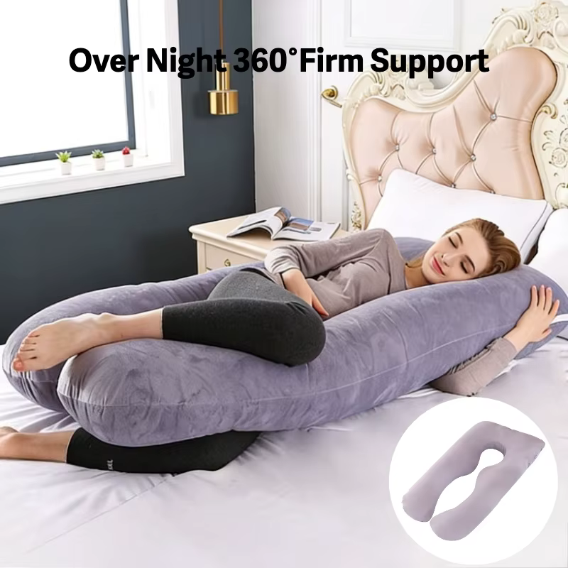 Almohada de maternidad U en algodón para dormir de lado - imagen 4