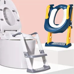 Orinal de entrenamiento plegable para niños con escalera - asiento