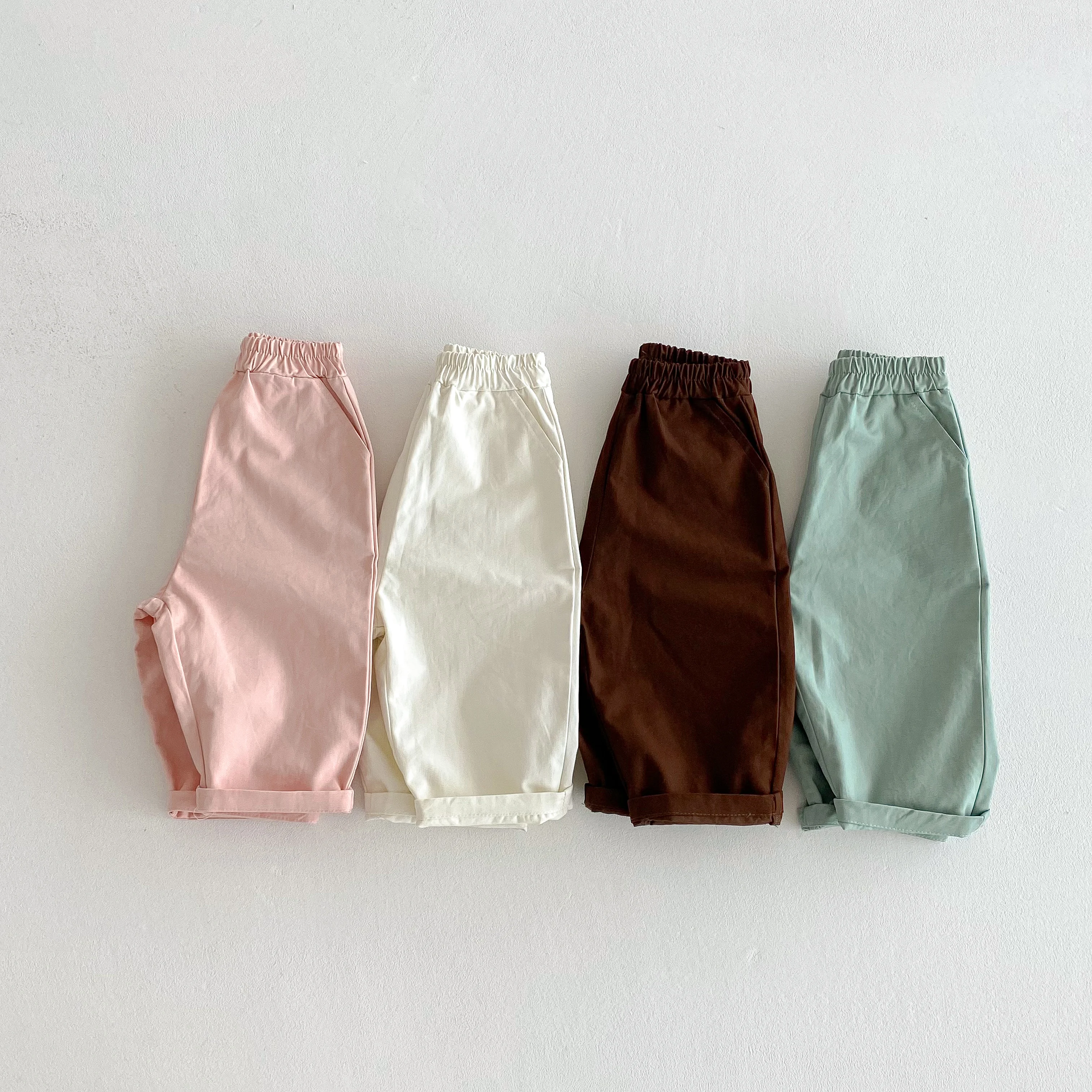 Pantalones para niños con bolsillo y cintura elástica primavera-verano - imagen 5