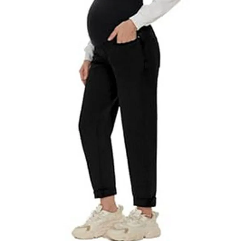 Jeans de maternidad premamá elásticos ajustados por encima del vientre - imagen 4