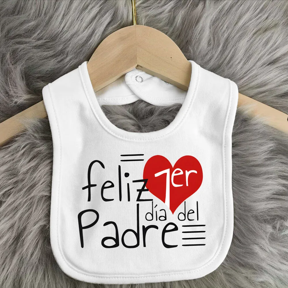 Babero de algodón blanco con estampado para eructar anti-manchas - imagen 5
