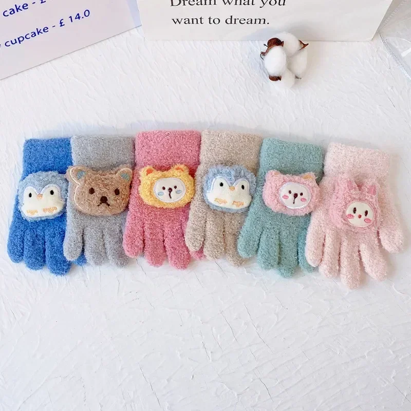Guantes infantiles con dibujos animados y peluche para niños - imagen 5