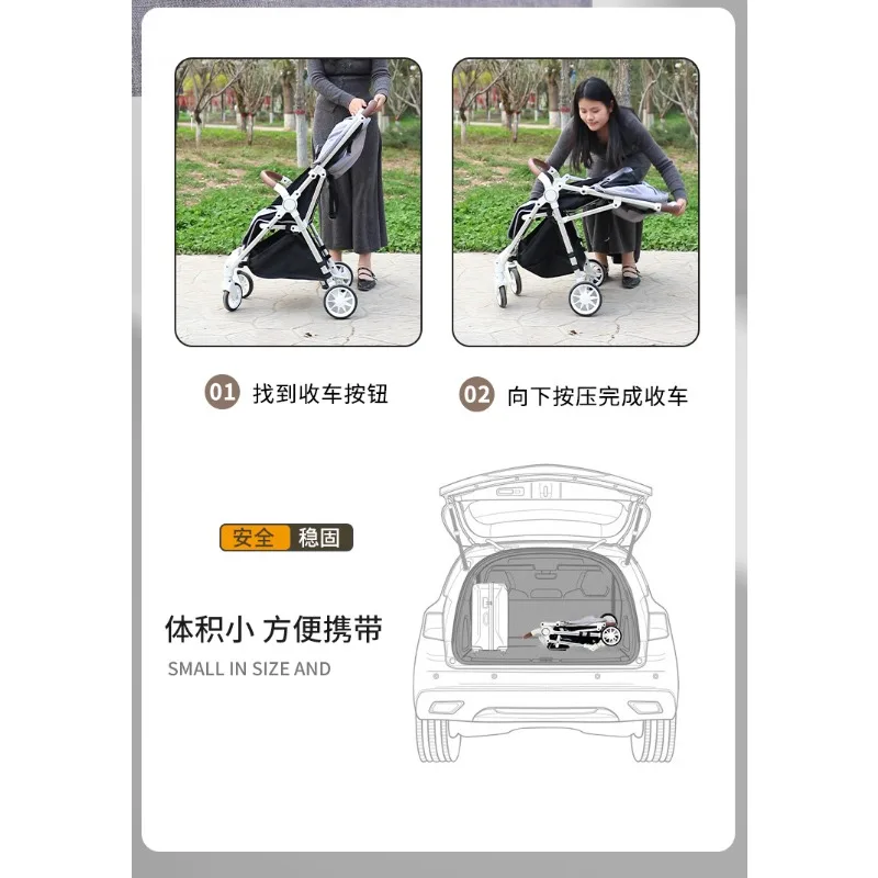 Cochecito ultraligero y plegable para bebé - imagen 4