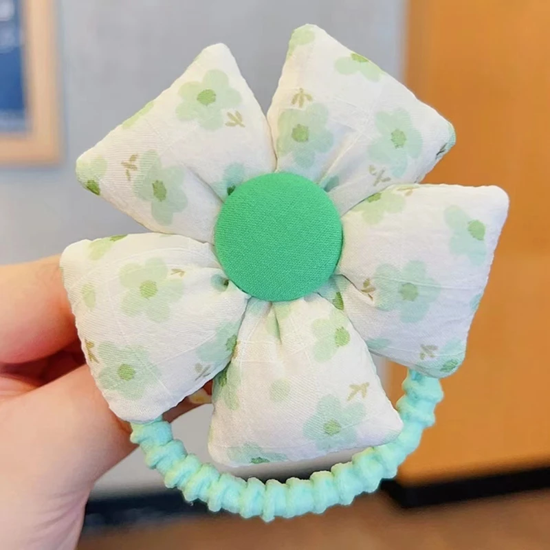 Diadema infantil con flores y goma elástica para el pelo - imagen 2