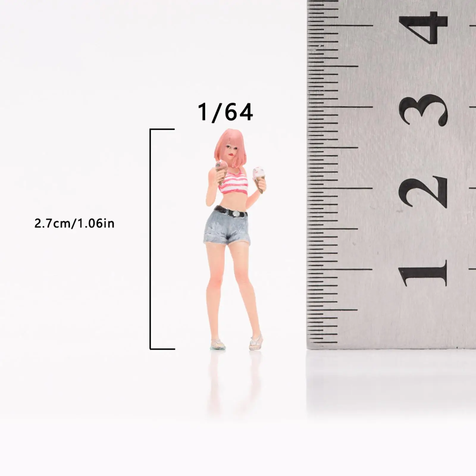 Figura de niña para trenes, decoración arquitectónica pintada a mano - imagen 3
