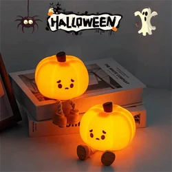 Luz nocturna calabaza Halloween de silicona con USB LED regulable
