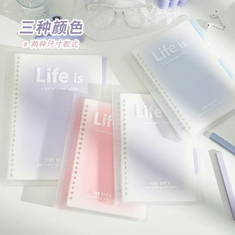 Cuaderno A5 con funda degradada transparente – Diario de recortes - imagen 3