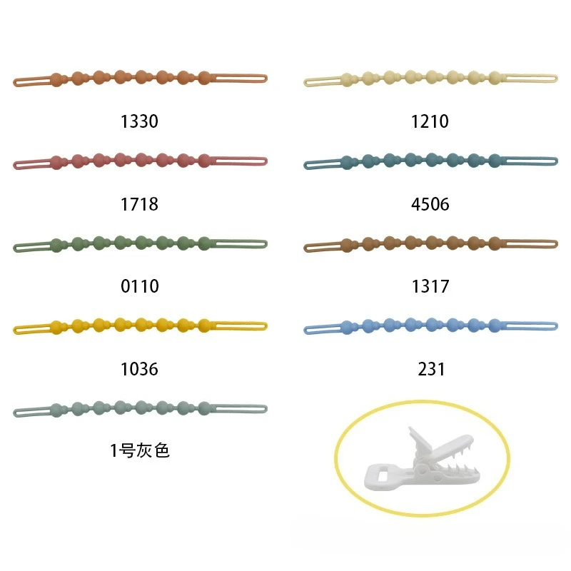 Conjunto de clips de silicona en varios colores