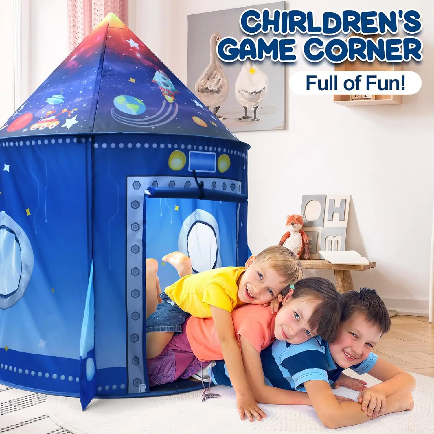 Casa de juegos infantil tipo tienda princesa y sirena bajo el mar - imagen 3