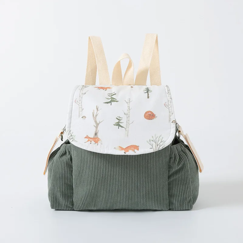 Mochila infantil de pana para guardería, bolso viaje cómodo - imagen 4