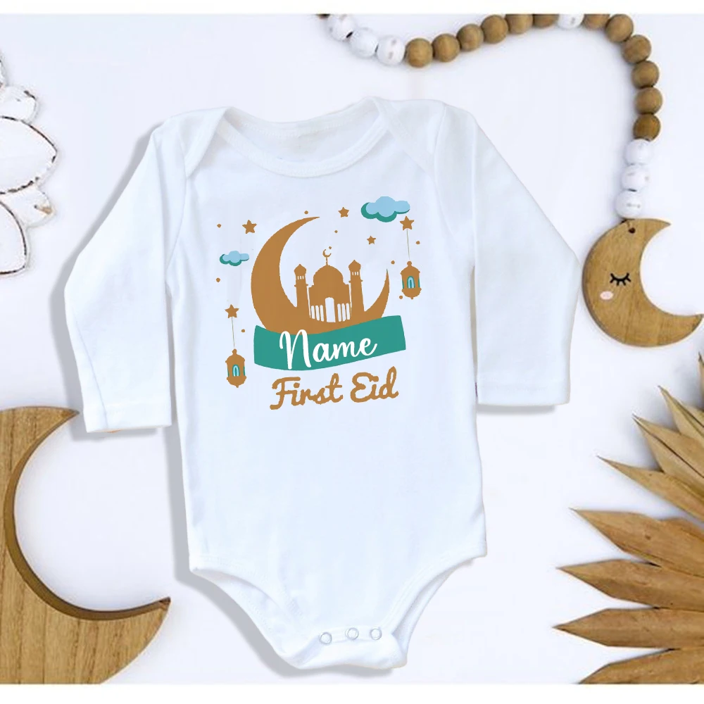 Pelele personalizado Eid Ramadán para bebé – Manga larga cómoda - imagen 3