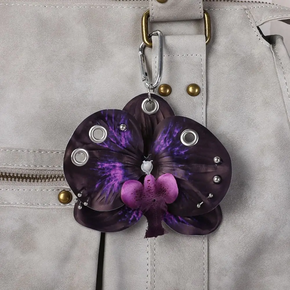 Llavero Phalaenopsis de orquídea, flor imitación para bolso - imagen 4